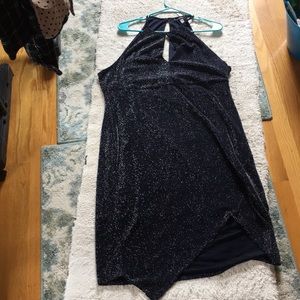 NWT Sparkle woven navy halter dress by ASOS